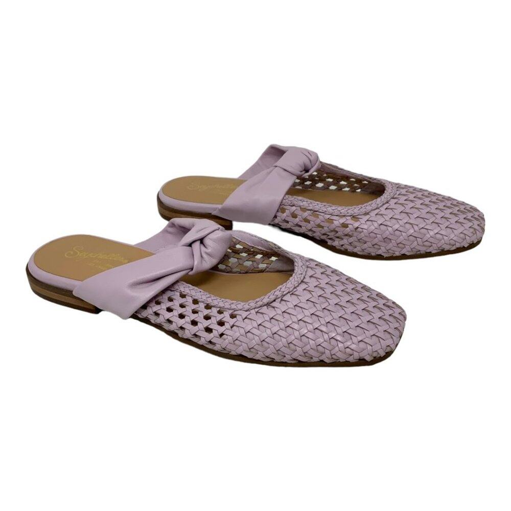 Seychelles Art Deco Leather Slip On Flat Mules Size 9 NWT $159 MSRP - Picture 2 of 7